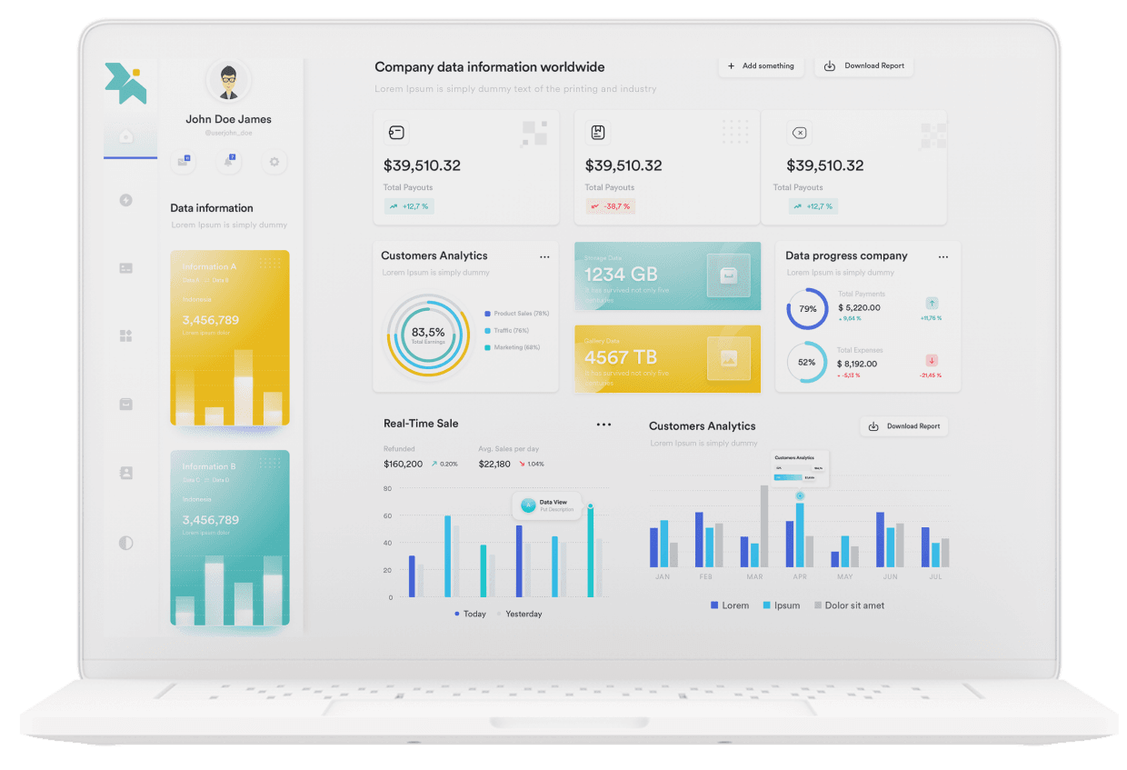 Laptop with Data Analysis